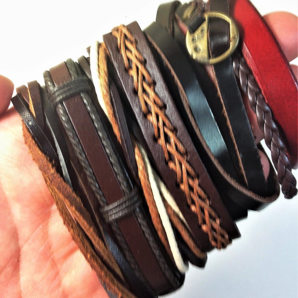 Genuine Leather Bracelet lot